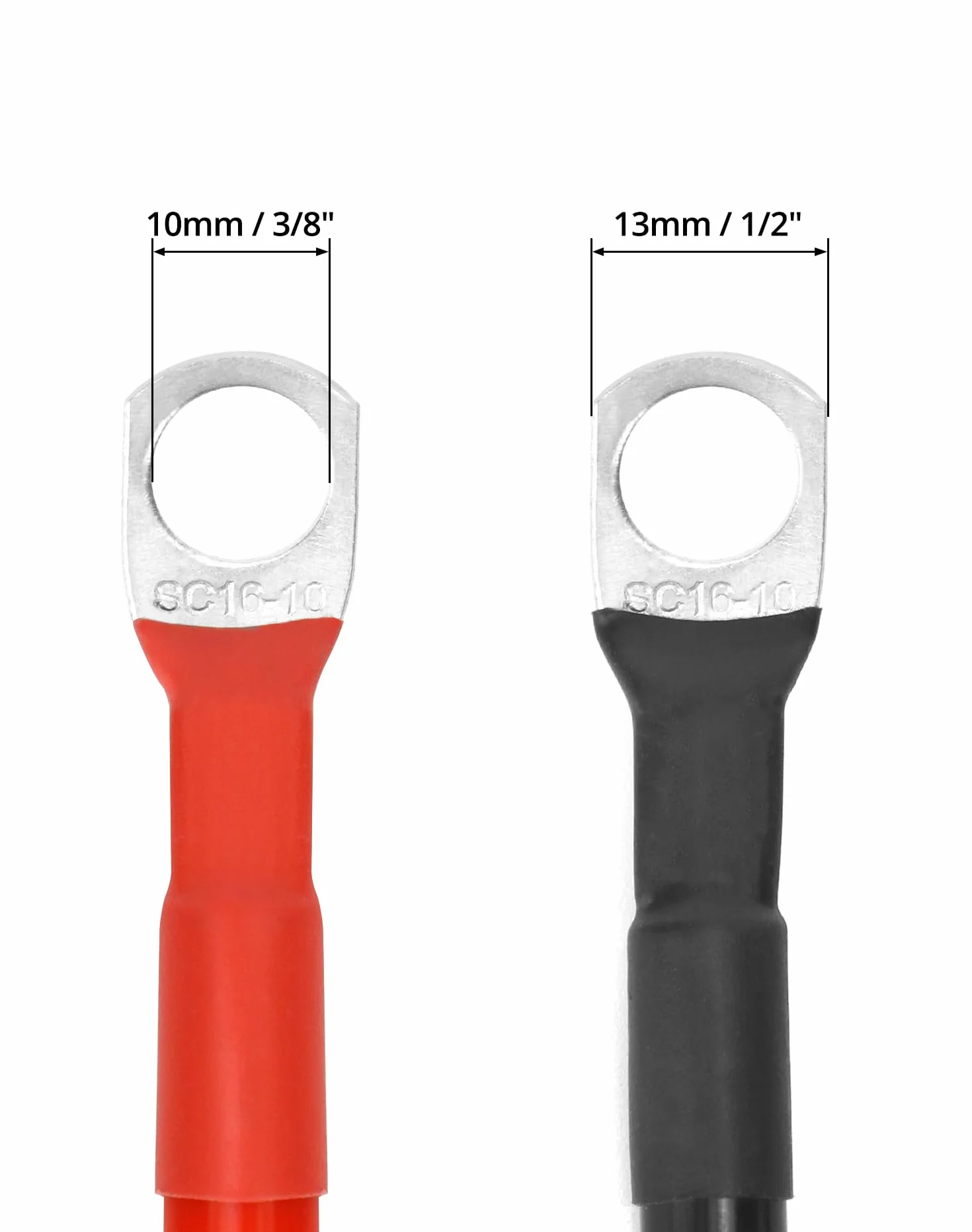 Kabel akumulatora samochodowego 5 AWG 16 mm² 100 cm 12 V z pierścieniem zaciskowym M10