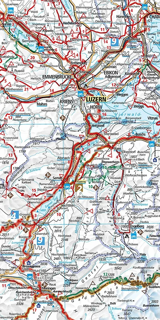 Kümmerly+Frey Velokarte Schweiz 1:301.000: Wetterfest, matt laminiert und mit free Download