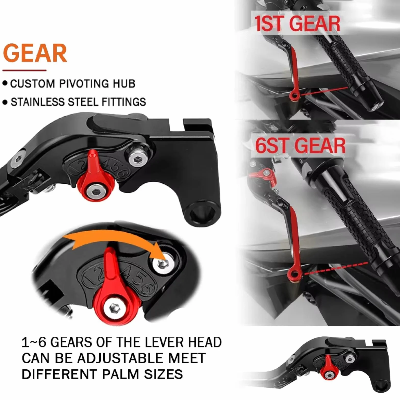 Dźwignia hamulca Suzuki GSX S950 GSXS950 2021 2022 CNC Regulowana Składana