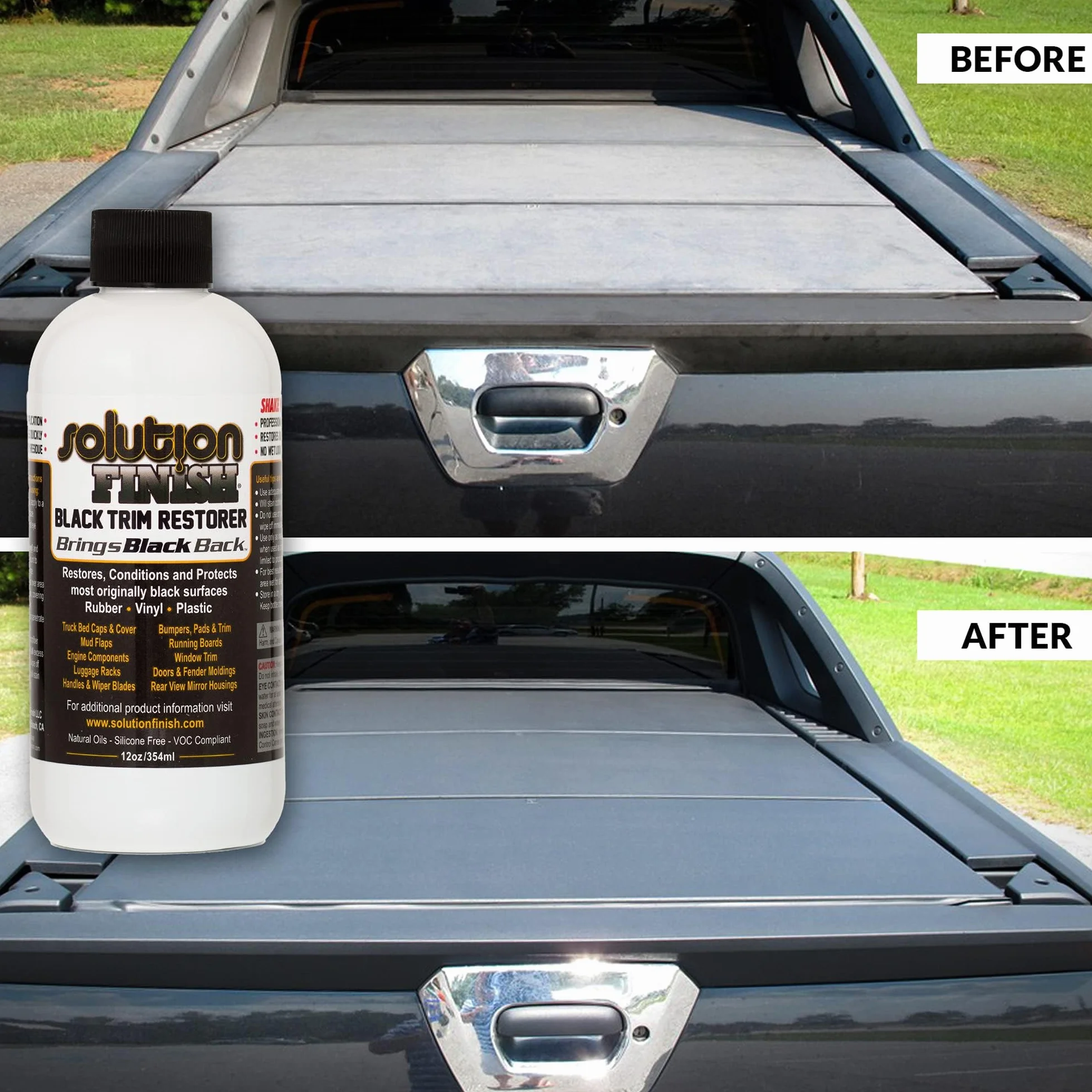 Solution Finish Czarny plastik i winyl Restorer 350 ml przez Solution Finish