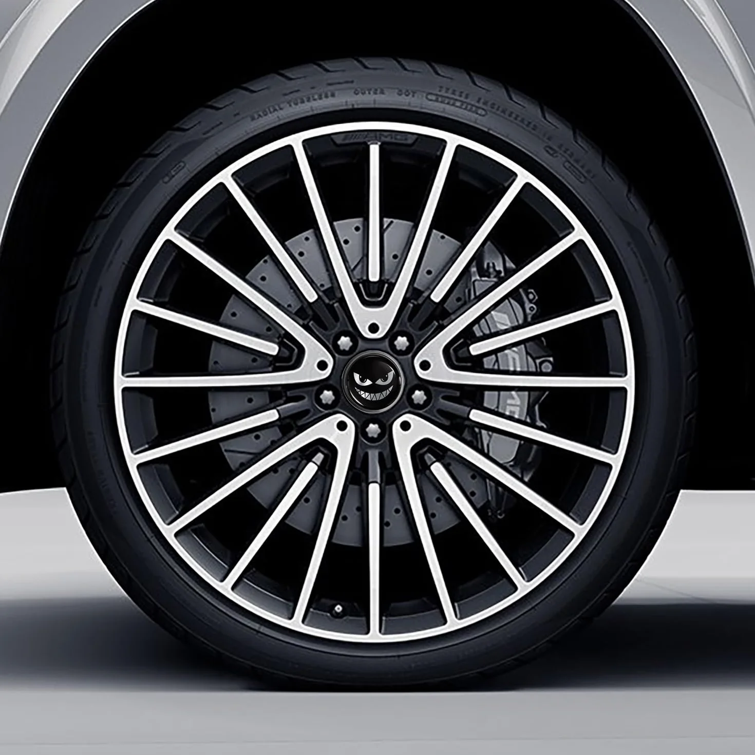 4 x 75mm Dekielki piasty Dekielki felg Kompatybilne z Mercedes Benz Pokrywy piasty kół Kołpaki piasty Dekielki felg Kołpaki Felgi aluminiowe B66470207 / B66470200 cm (Srebrny Czarny cm 71)