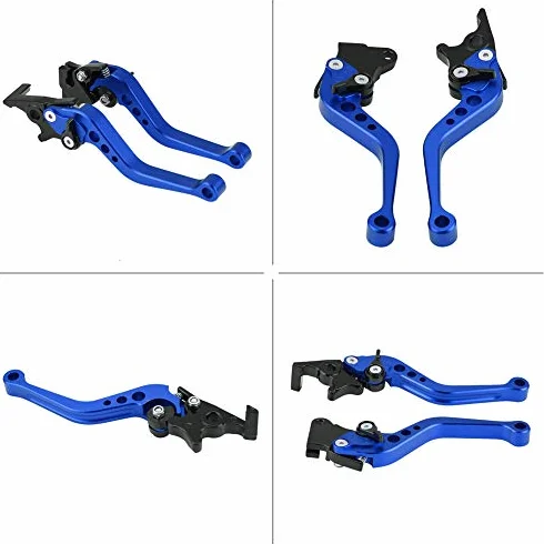 Motorcycle 2szt 22mm 7/8"CNC aluminium motocykl sprzęgło hamulec bębnowy dźwignia dźwigni części zamienne odpowiednie do uniwersalnego motocykla (niebieski)