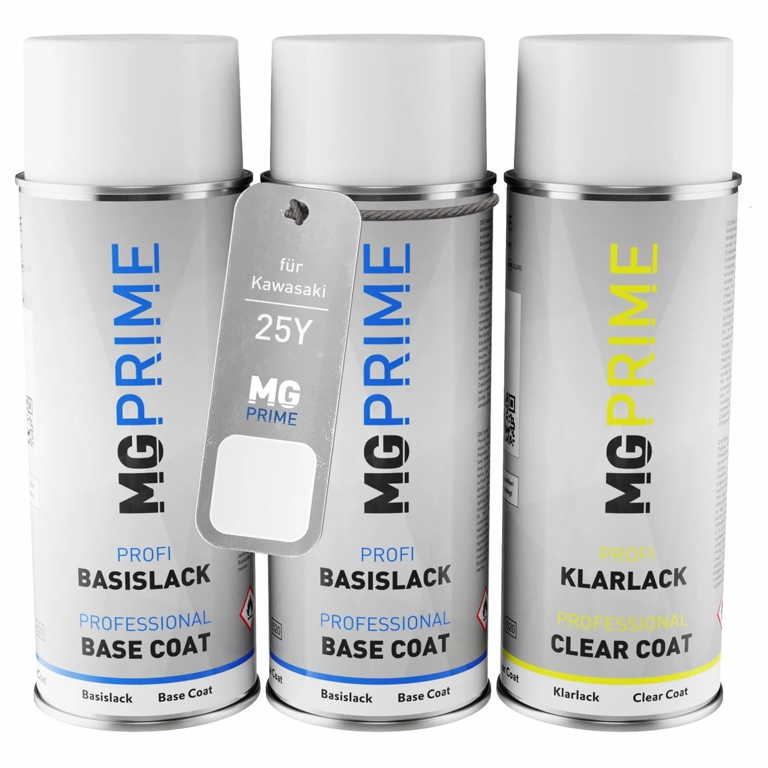 MG PRIME Lakier do motocykli Spray Can 400ml Kawasaki 25Y White Stardust Pearl Base Coat Clear Lacquer