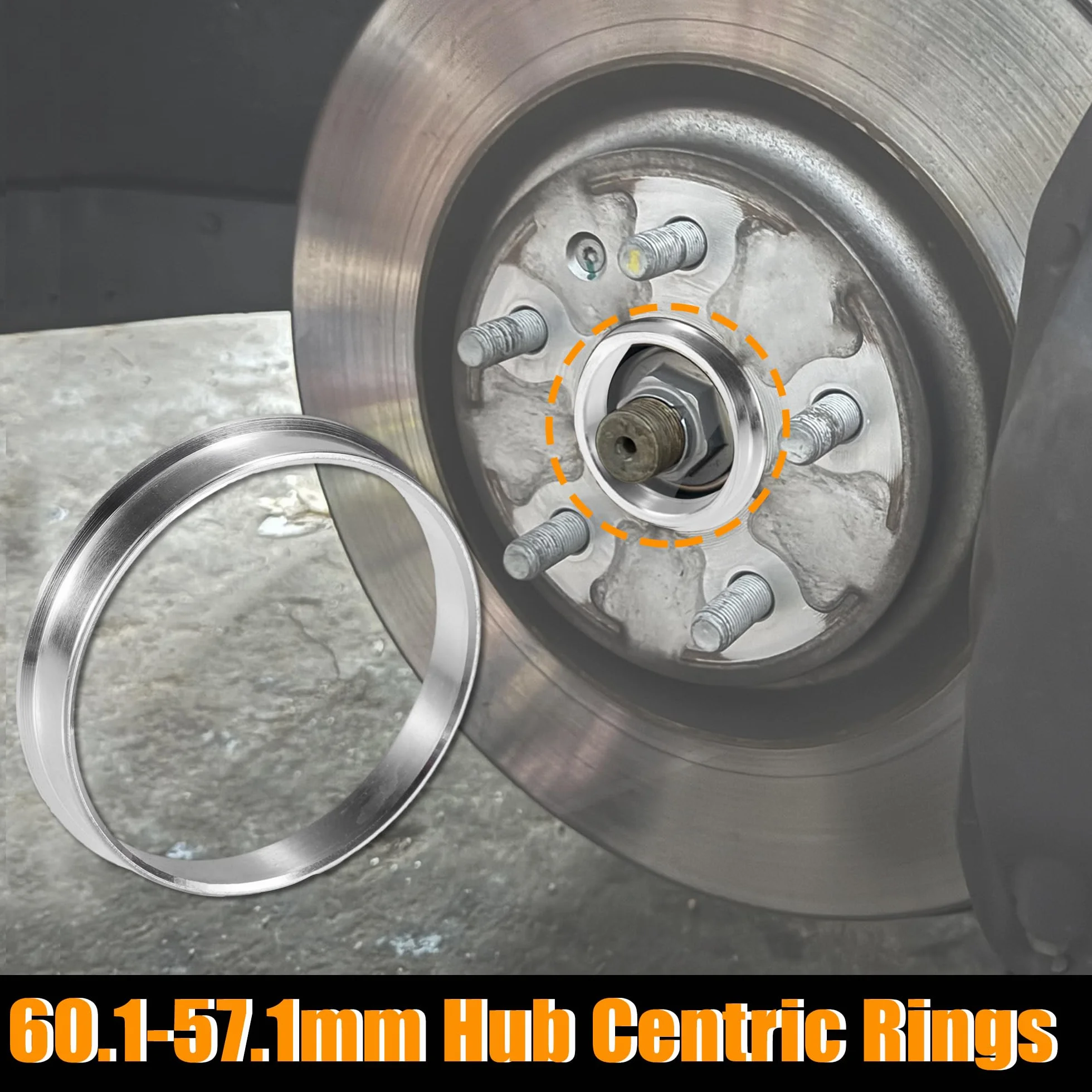 Pierścienie ze stopu aluminium wyśrodkowane 60,1 mm do 57,1 mm do samochodu