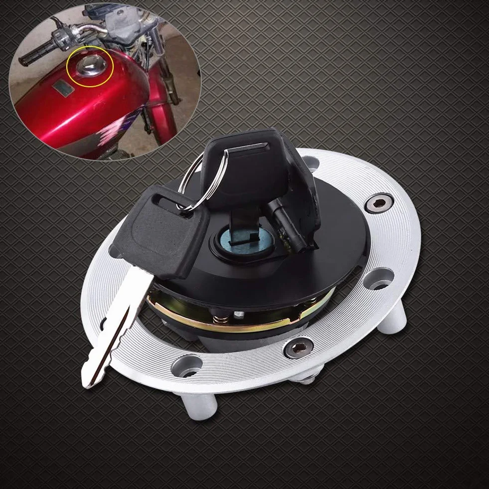 Pokrywa zbiornika gazu, aluminiowa pokrywa zbiornika paliwa gazowego z 2 kluczami kompatybilna z GSX-R600, GSX-R750, GSX-R1000, GSXR1300, TL1000R, Katana, SV650 / SV650S