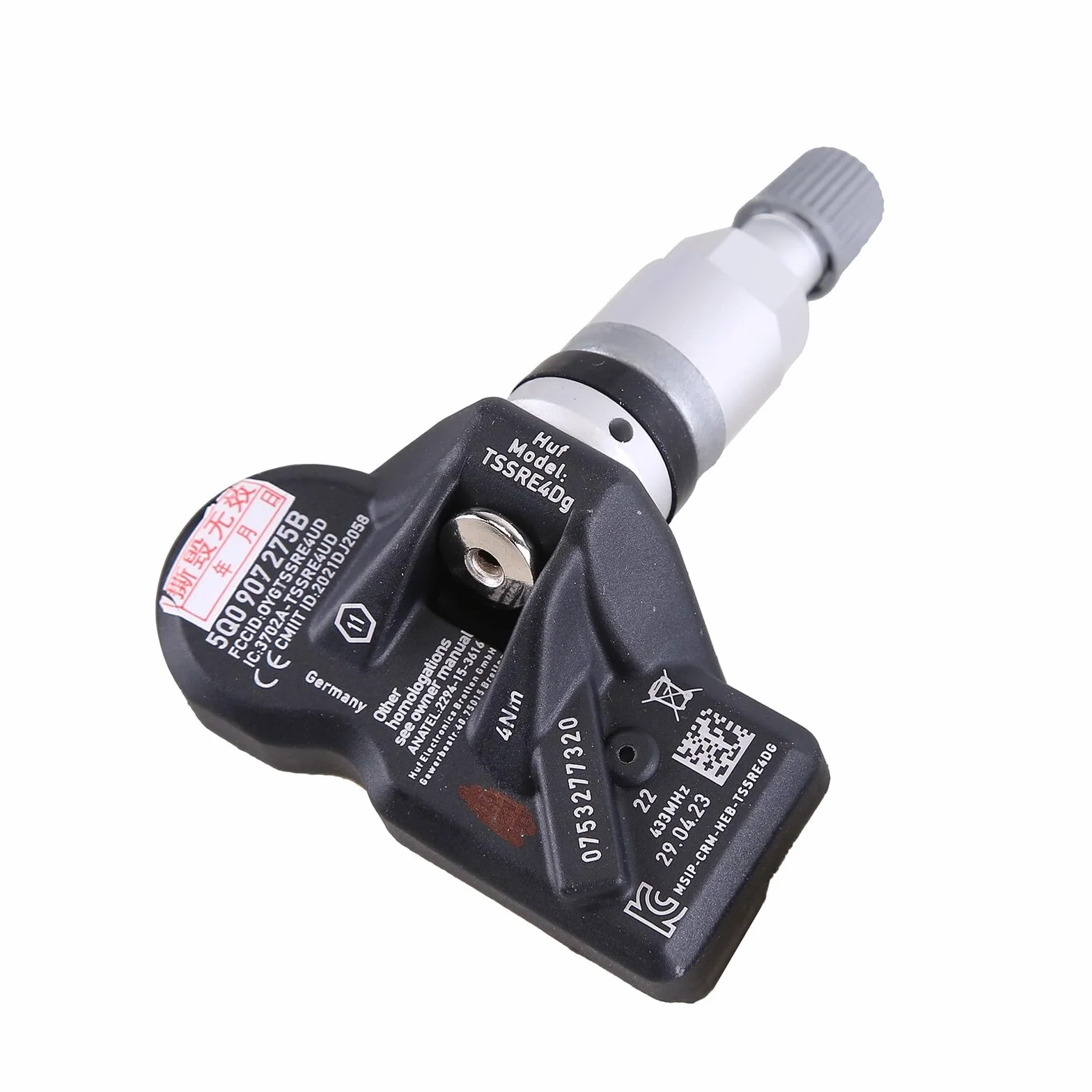 BYNYXI 4 szt. czujniki ciśnienia w oponach 5Q0907275B RDKS czujnik do Porsche Skoda Seat A3 A4 A5 A6 A7 Q1 Q2 Q3 Q4 Q5 Q7 TPMS czujnik ciśnienia w oponach czujnik ciśnienia powietrza 5Q0998270B
