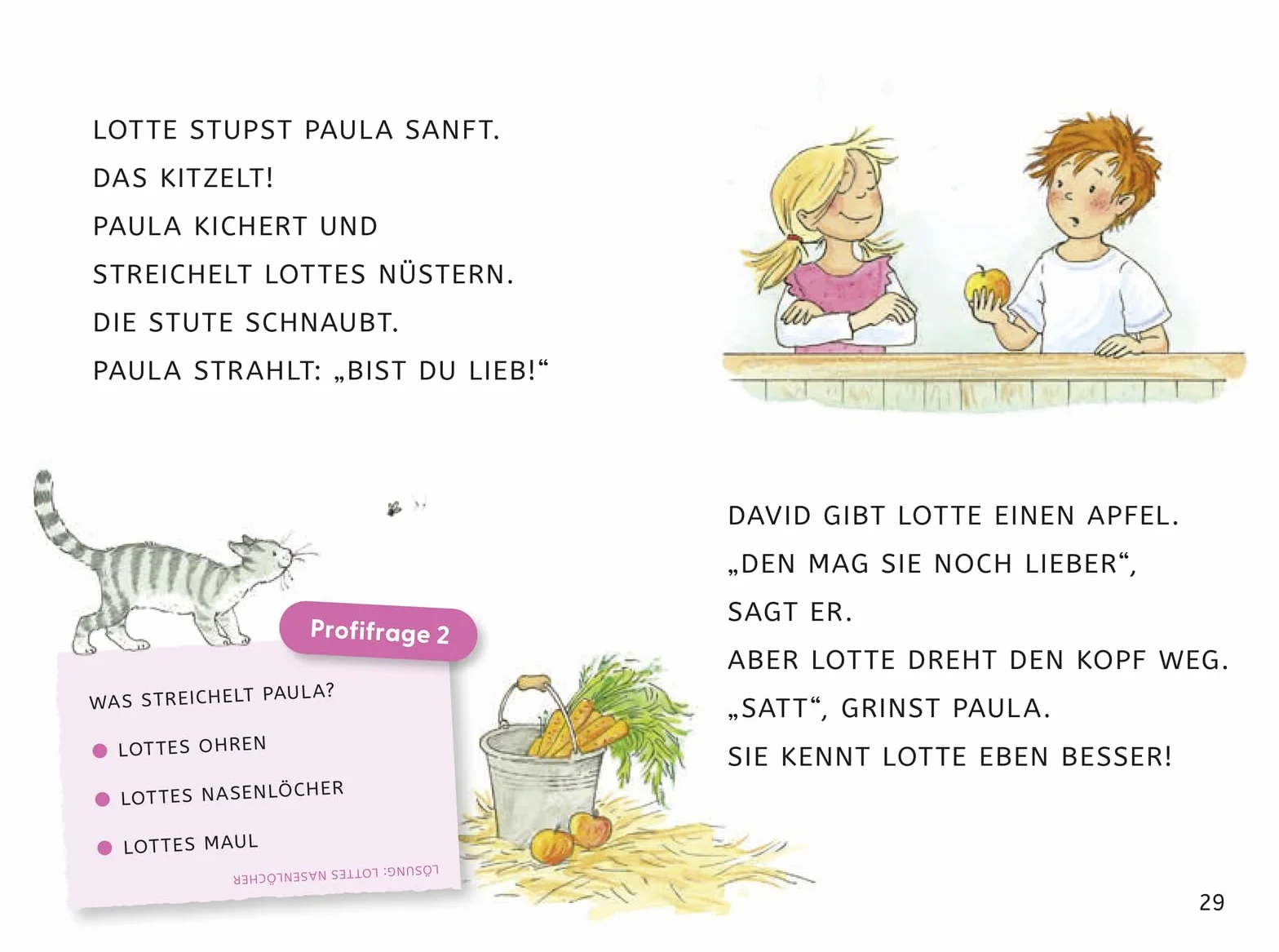 Leseprofis - GROSSBUCHSTABEN: EIN FOHLEN NAMENS SCHNUPPE, 1. Klasse: Kinderbuch für Erstleser:innen und Leseanfänger ab 5 Jahren: 35