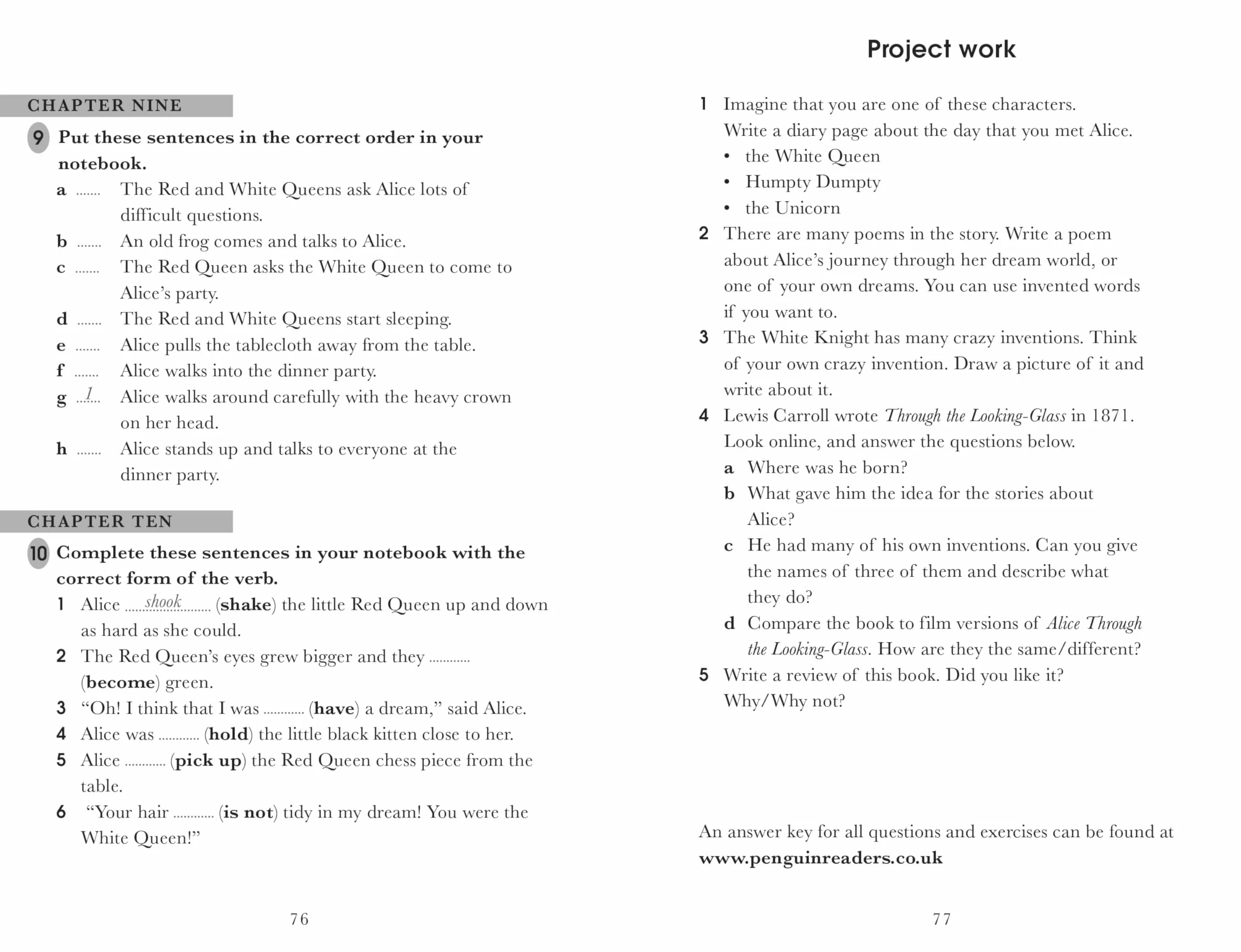 Penguin Readers Level 3: Alice Through the Looking Glass: Abridged Edition