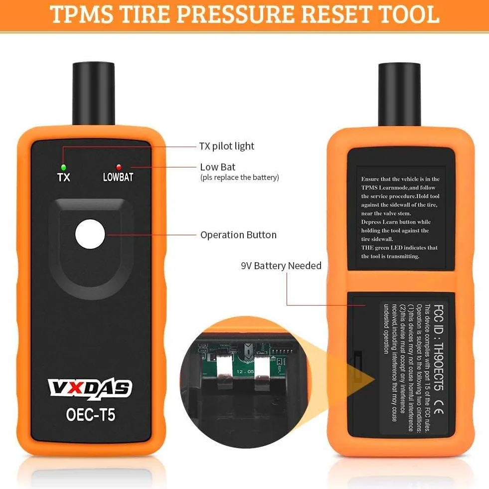 VXDAS EL50448 Narzędzie TPMS Relearn Monitor Ciśnienia w Oponach Resetowania GM/Opel