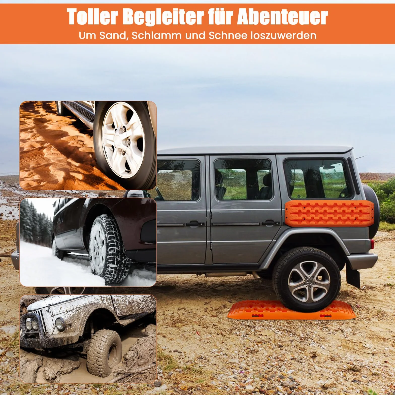 COSTWAY 2 sztuki maty trakcyjne 10T drabinka do opon offroad piasek błoto śnieg