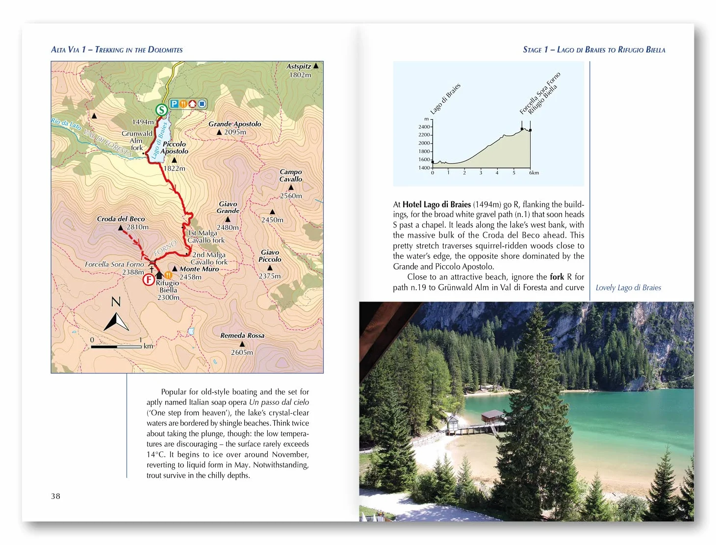 Trekking in the dolomites alta via 1: Includes 1:25,000 Map Booklet