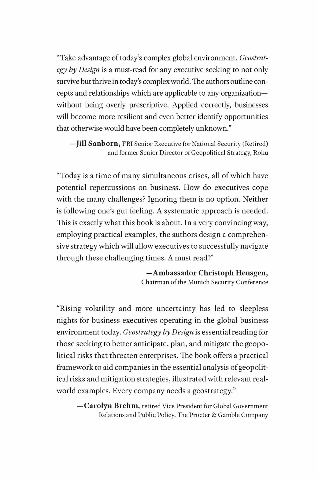 Geostrategy by Design: How to Manage Geopolitical Risk in the New Era of Globalization