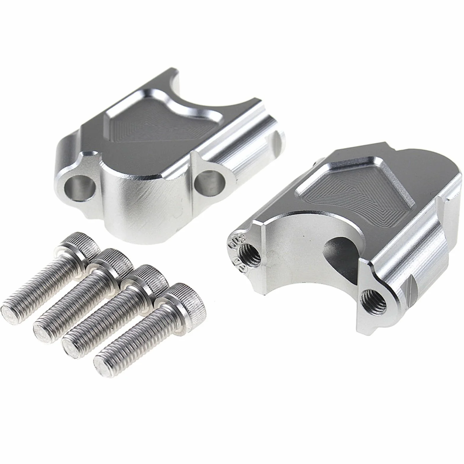 Podwyższacz kierownicy motocyklowej 38 mm aluminiowy kompatybilny BMW F800GS 2008-2017 F800R 2015-2017 F800GT 2013-2017 srebrny